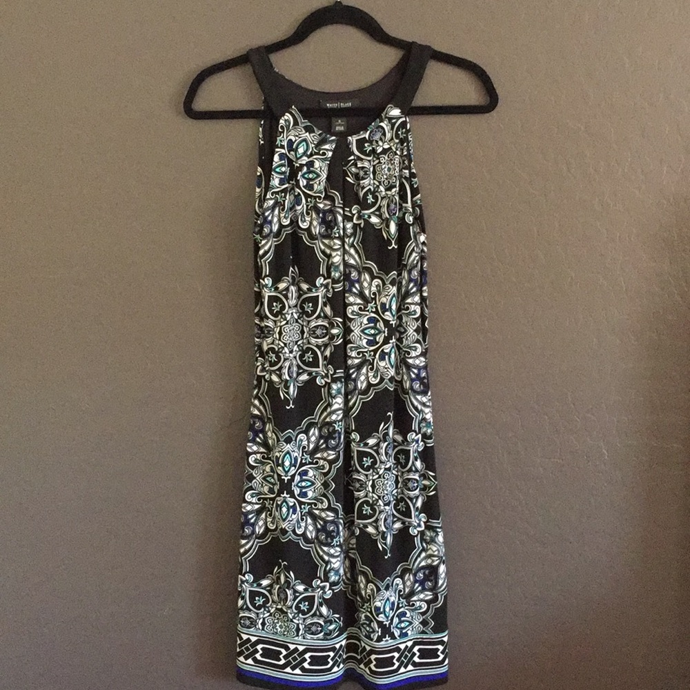 WHBM Black and Blue Summer Dress